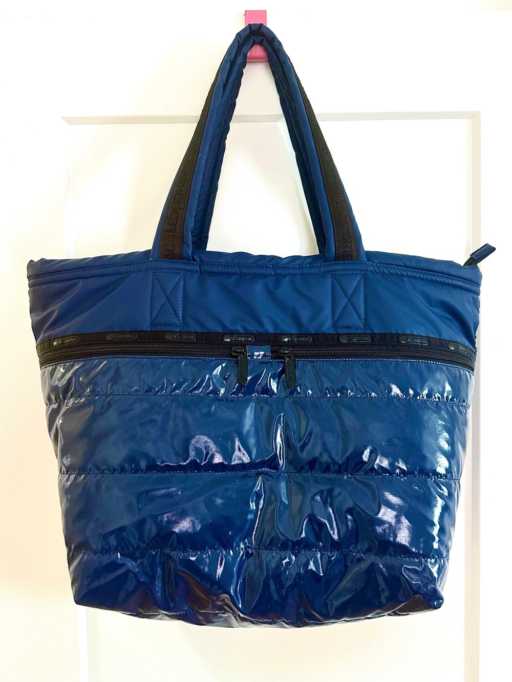 Lesportsac Navy Quilted Gloss Tote Bag - Women's Carryall